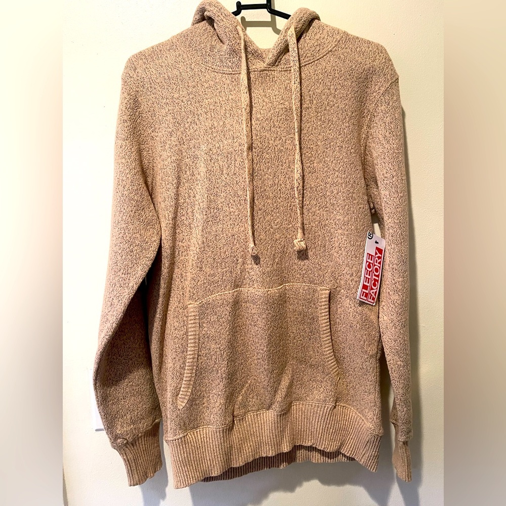 Men’s size M Fleece Factory pullover with hoodie